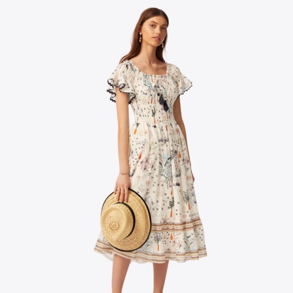 Tory Burch Poetry of Things Midi Dress